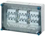 Obudowy z podstawami bezpieczników mocy H Z podstawami 3 bieg., według IEC 60269 Mi 84350 3 podstawy bezpieczników mocy 160 A, H 00, 3-bieg.