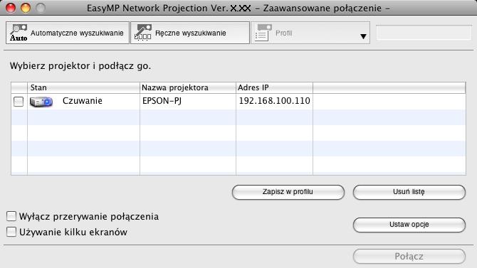 Korzystnie z Wyświetlni Wieloekrnowego 31 g Kliknij przycisk OK, by zmknąć ekrn Włściwości wyświetlni. Nstępnie przydziel obrzy do projekcji. s "Przypisywnie obrzów do projekcji" str.