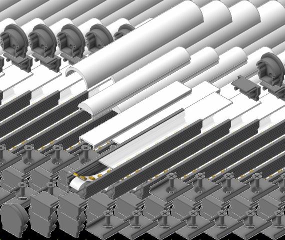 NI D/ Surface LED Profile Profil LED nawierzchniowy Interior application LED Profile Profil LED wewnętrzny LED stripe max mm