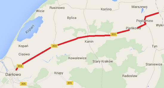 9. Rozbudowa drogi wojewódzkiej nr 203 Darłowo granica województwa. Etap I ul.