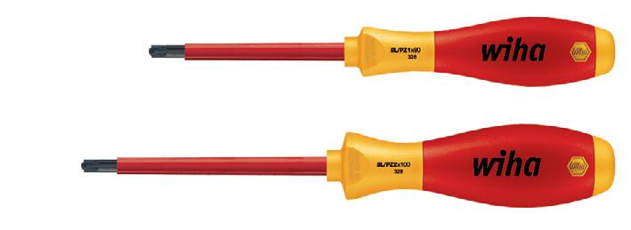 www.wiha.com electric Xeno, 2 cz. Do śrub krańcowych plus-minus (płaskie/pz). Indywidualnie kontrolowana izolacja ochronna 1 000 V AC, znak kontroli VDE i GS. W opakowaniu blistrowym.