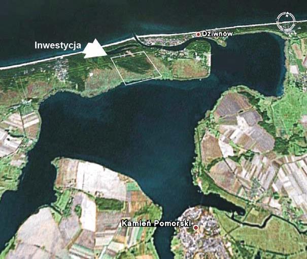 Odległość do najbliższych miast: Świnoujście 40 km, Szczecin 80 km, Rostock 170 km, Berlin 190 km. OPIS NIERUCHOMOŚCI: Nieruchomość będąca własnością Spółki Baltic Development sp. z o.o. położona jest w Dziwnowie, gmina Dziwnów, powiat kamieński.