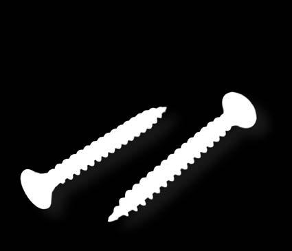 WOOD SCREWS / WKRĘTY DO DREWNA WOOD SCREWS / WKRĘTY DO DREWNA WKRĘTY DO DREWNA CHIPBOARD SCREWS fat hea WKRĘTY STOŻKOWE płaski łeb [mm] 3.0 [mm] 3.5 [mm] 4.0 [mm] 4.5 [mm] 5.0 [mm] 6.0 [mm] D [mm] 6.