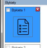 Po wciśnięciu przycisku OK etykieta zostanie dodana, natomiast wciśnięcie przycisku Anuluj powoduje niezwłoczne zamknięcie opisywanego okna i przerwanie procesu dodawania etykiety.