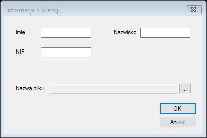 modułów aplikacji wraz z informacją o posiadanej na dany moduł licencji.