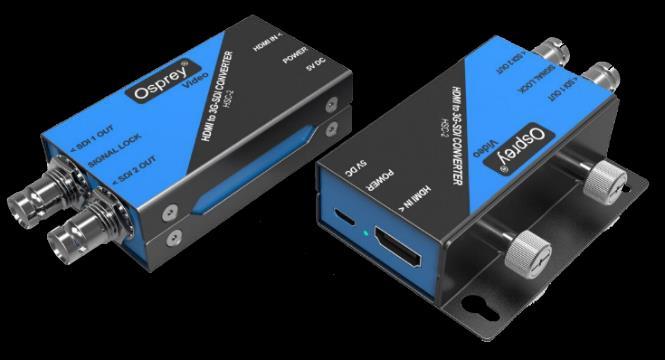 MINI CONVERTERY Modele: SHC-2 3G-SDI do HDMI z pętlą SDI HSC-2 HDMI do Dual 3G-SDI Specyfikacja Techniczna KONWERTER HDMI do 3G-SDI (SHC-2) Wejście Wideo: HDMI 1.