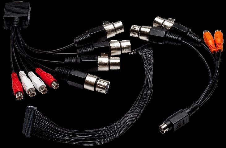 Audio I/O Cyfrowy dźwięk AES (2 pary stereo, 2x XLR) Cyfrowy dźwięk SPDIF (2 pary stereo 2x RCA) Dźwięk analogowy Balanced (2 pary stereo, 4x XLR) Dźwięk analogowy