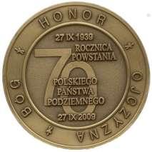 Medal wybity dla upamiętnienia 70 rocznicy powstania