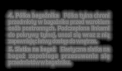 kanapy (po lewej) lub opuścić, by zmieścić wyższe bagaże (po prawej). 1 33 2 4.