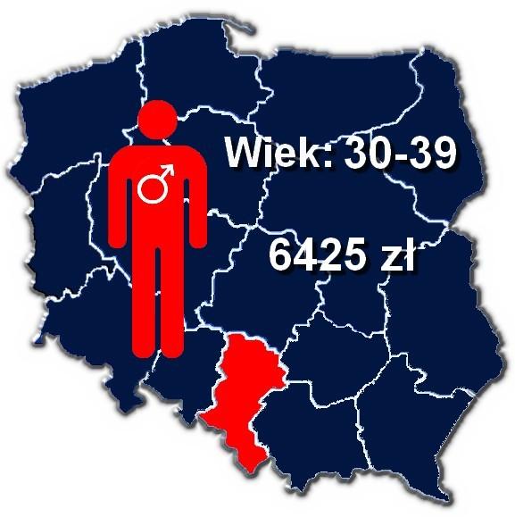 Profil polskiego klienta podwyŝszonego ryzyka Klient podwyŝszonego ryzyka (czyli osoba, która zalega z płatnościami powyŝej 60 dni) to częściej męŝczyzna niŝ kobieta, w wieku pomiędzy 30 a 39 rokiem