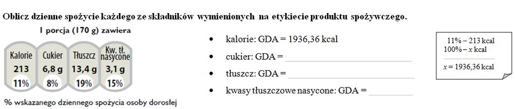 Zadanie 18 Ustal wzory sumaryczne i nazwy systematyczne dodatków do żywności ukrytych w poniższych równaniach reakcji chemicznych.