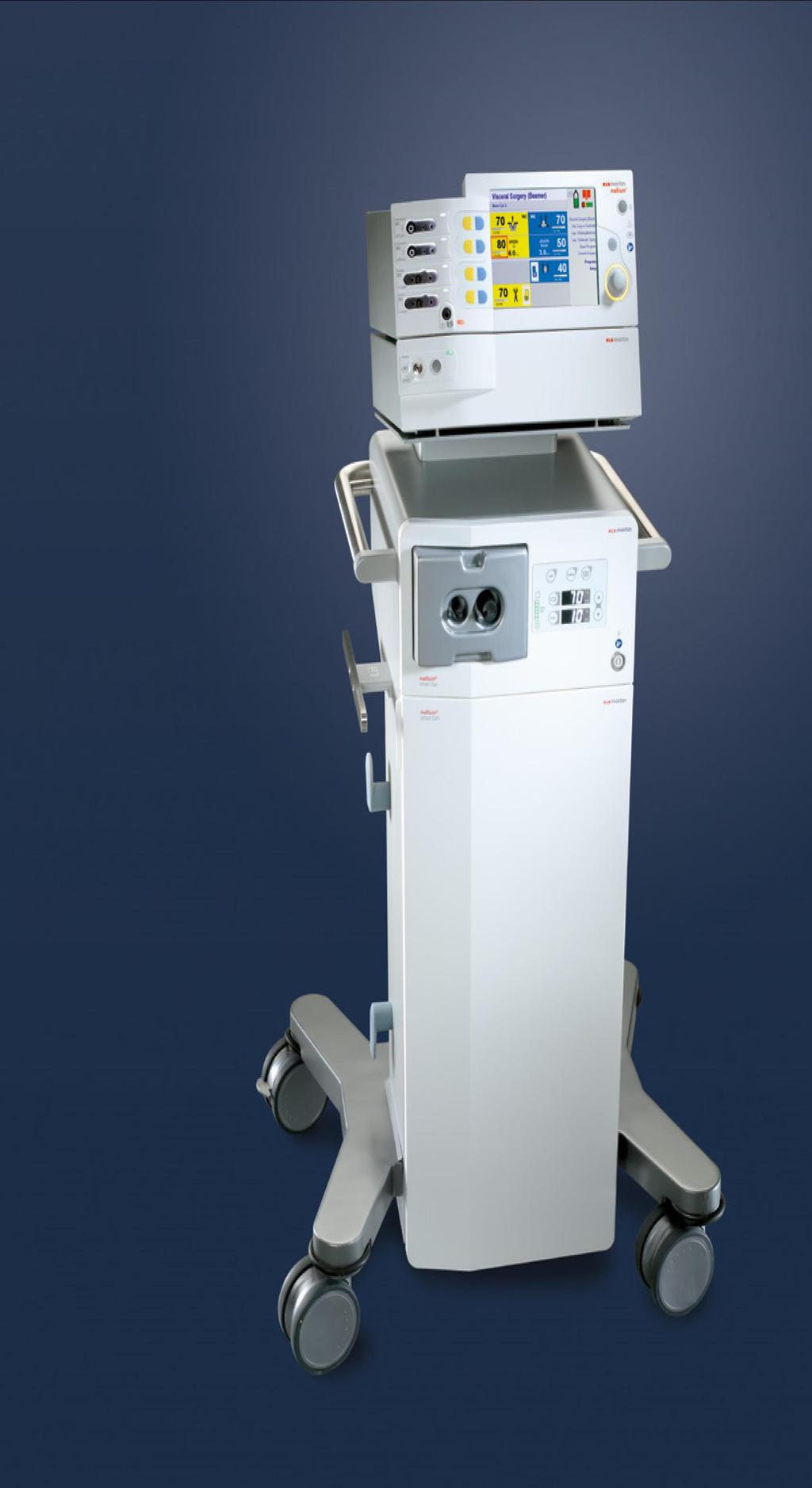 Wielofunkcyjny system: Nowa generacja urządzeń dla elektrochirurgii diatermia maxium + przystawka argonowa maxium Beamer + ewakuator gazów marvac + wózek maxium Cart Delikatne cięcie Ten prąd oferuje