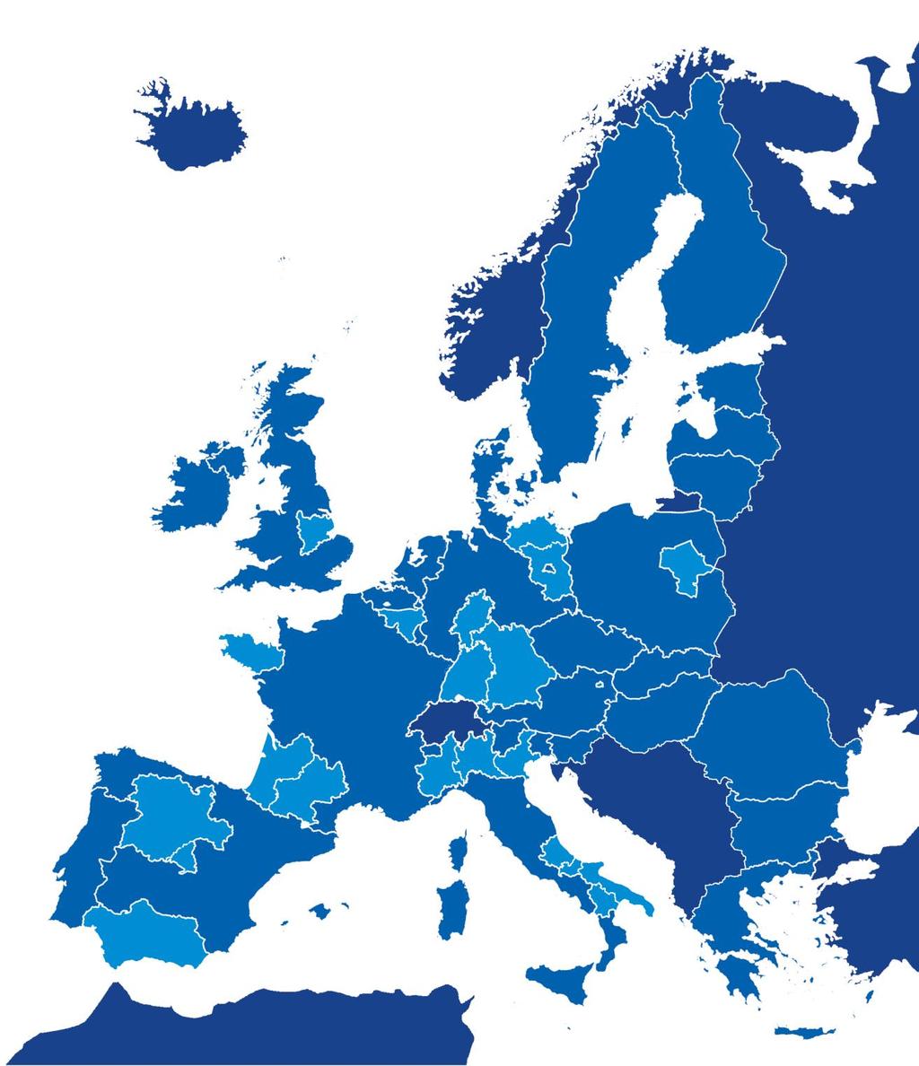 Regiony Pełnoprawni Członkowie Stowarzyszenia: Abruzja (Włochy) Akwitania (Francja) Andaluzja (Hiszpania) Apulia (Włochy) Azory (Portugalia) Badenia-Wirtembergia (Niemcy) Basilicata (Włochy) Bawaria