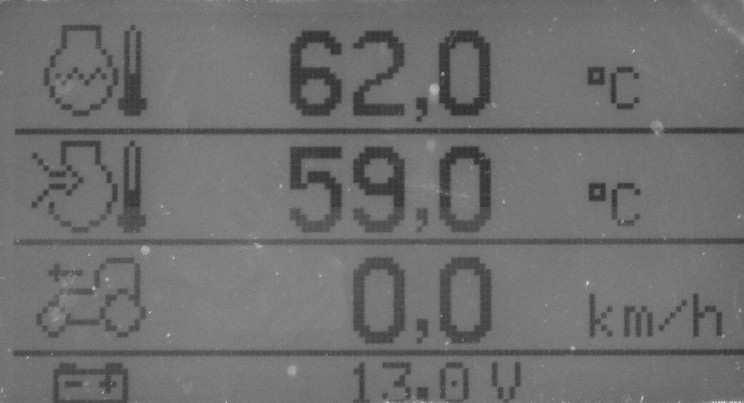 PRONAR 6170 / 6180 ROZDZIAŁ 3 - temperatura cieczy chłodzącej w silniku - temperatura powietrza dolotowego -