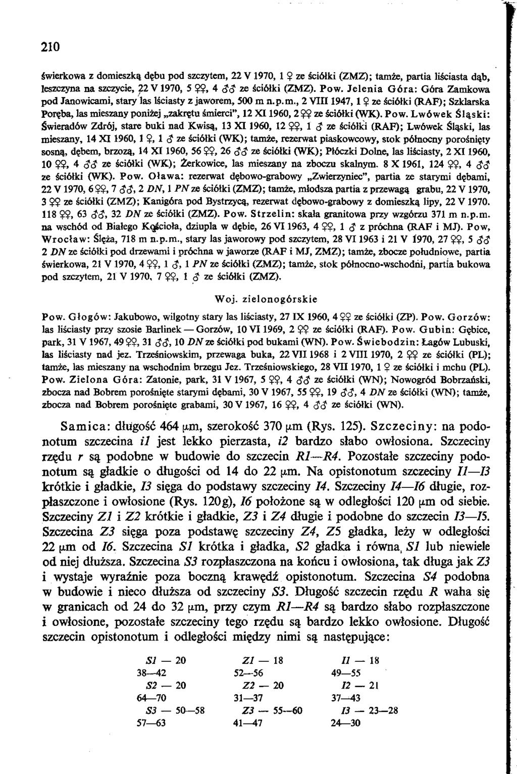 210 Swierkowa z domieszka. debu pod szczytem, 22 V 1970, 1 2 ze sci61ki (ZMZ); tamze, partia lisciasta dab, leszczyna na szczycie, 22V 1970, 5 22, 4 <?# ze sci&ki (ZMZ). Pow.