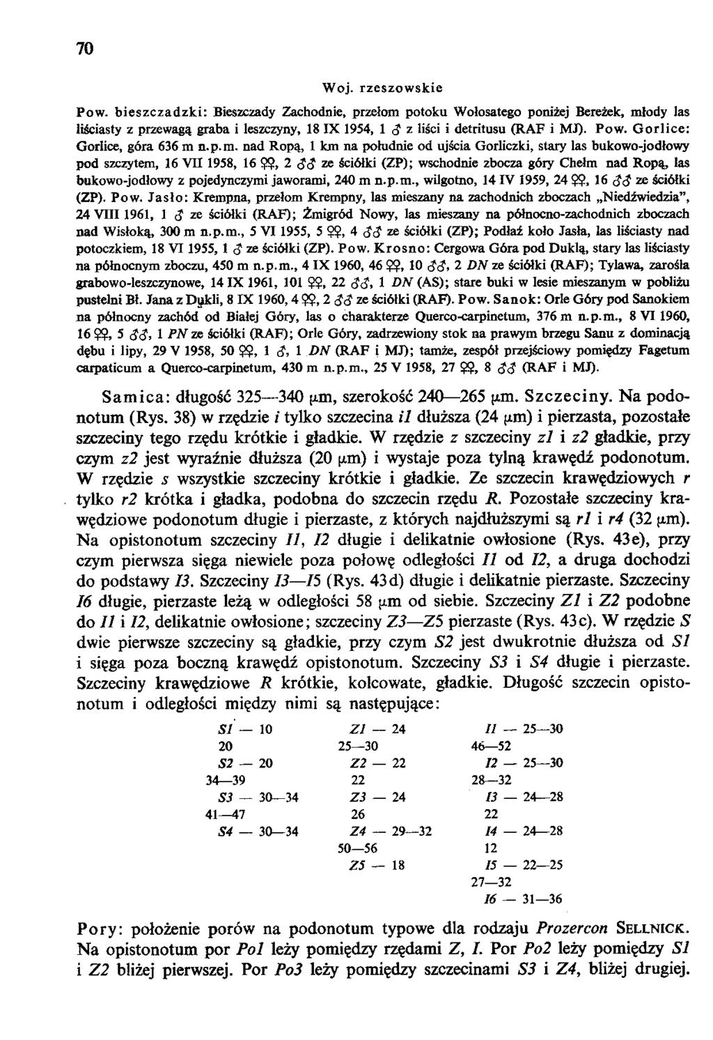 70 Woj. rzeszowskie Pow. bieszczadzki: Bieszczady Zachodnie, przelom potoku Wolosatego ponizej Berezek, mlody las lisciasty z przewaga, graba i leszczyny, 18 IX 1954, 1 <f?