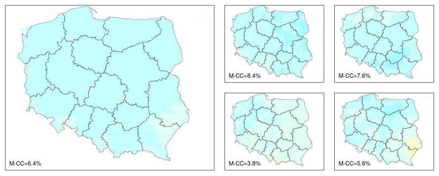 102 A. Mezghani i in. (a) RCP4.5 Rok Zima Wiosna Lato Jesień (b) RCP8.5 Rok Zima Wiosna Lato Jesień Rys. 7.3.
