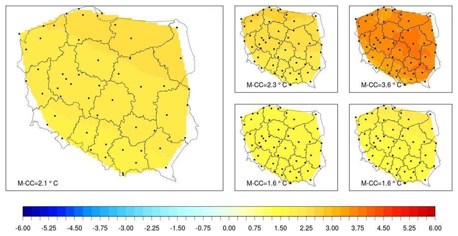 7 Projekcje zmian temperatury 105 zimą, podczas gdy w przejściowych porach roku (jesień i wiosna) prawdopodobny jest mniejszy wzrost temperatury, przy bardzo niskich wahaniach sezonowych o około 0,2