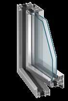 System MB-60E służy zarówno do wykonywania drzwi z przegrodą termiczną jak i zestawów okiennych z drzwiami.