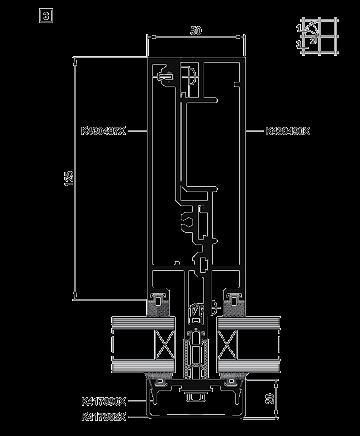 SYSTEMY FASADOWE / MB-SR50N IW Przekrój