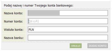 Kliknij zatem w ten link i w polu Numer konta wprowadź numer konta bankowego, na które chcesz otrzymywać stypendium.