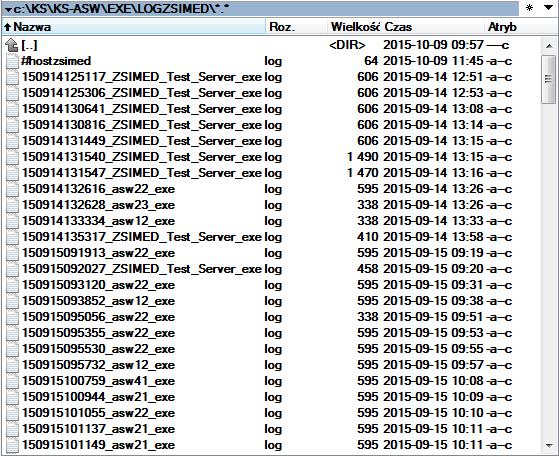 Rys 26. Raporty ZSIMED Status usługi Dostępne statusy usług:,. Zarządzanie usługą przy pomocy menadżera zadań Windows.