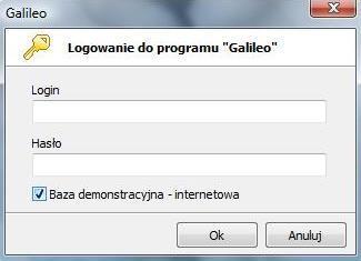 3. Uruchamianie programu Uruchomienie programu następuje po wybraniu ikony programu z menu Start: START Programy GS Software Galileo Galileo lub poprzez dwukrotne kliknięcie takiej samej ikony na