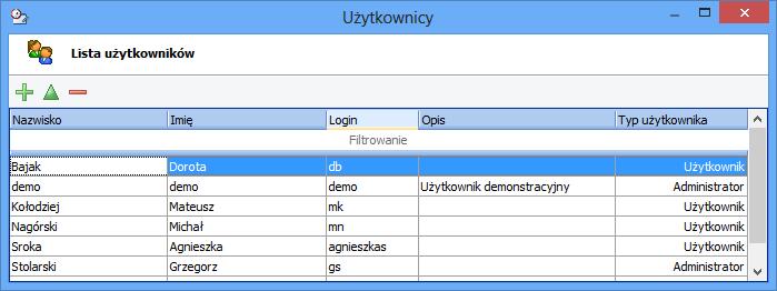 którzy mają dostęp do systemu Galileo. Aby dodać nowego użytkownika do systemu: 1. Naciśnij przycisk Dodaj nowego użytkownika (Panel Użytkownicy w oknie głównym aplikacji). 2.