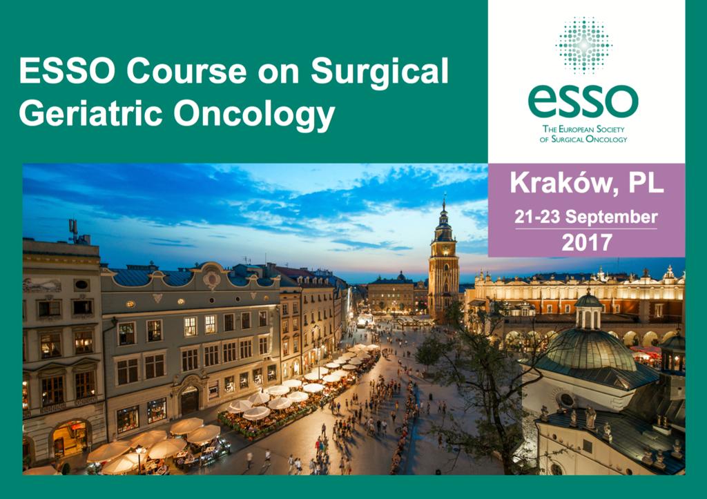 Kraków, 30 kwietnia 2017 Szanowni Państwo, W imieniu organizatorów oraz Europejskiego Towarzystwa Chirurgii Onkologicznej, zwracamy się do Państwa z uprzejmą prośbą o rozważenie możliwości