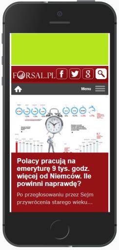 29 S t r o n a Mobiboard Reklama w formie prostokąta o wymiarach 750x100 pikseli, emitowana na górze strony. Może mieć postać statyczną lub animowaną.