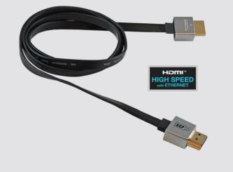 Niskoprofilowy konektor pełne wsparcie standardu 4K @60 4:4:4 (2160p), Ultracienki płaski kabel HDMI High