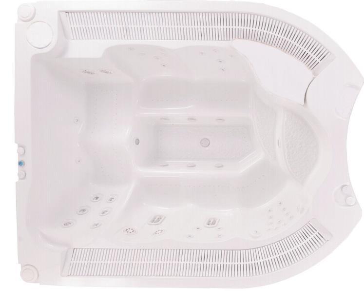 SPA ROSE 275X235 prywatna - wersja standardowa SPA.630.02 37 500 zł publiczna - wersja standardowa SPA.630.03 98 450 zł Przykrycie termoizolacyjne 3 290 zł Pojemność: 2200l Lampa UV 3 730 zł Ilość miejsc masażowych: 6 Chromoterapia LED (patrz str.