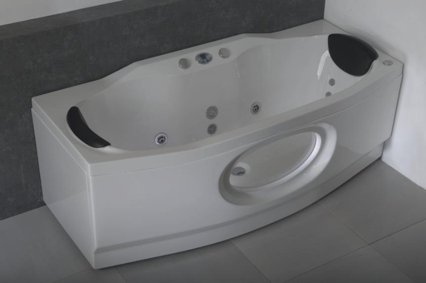 CENIE WANNY UWAGA! Wanna posiada przetłoczenia pod dysze na plecy GRENADA 190x90 Pojemność: 350l Dysze: wanna + stelaż + przelew OVS.