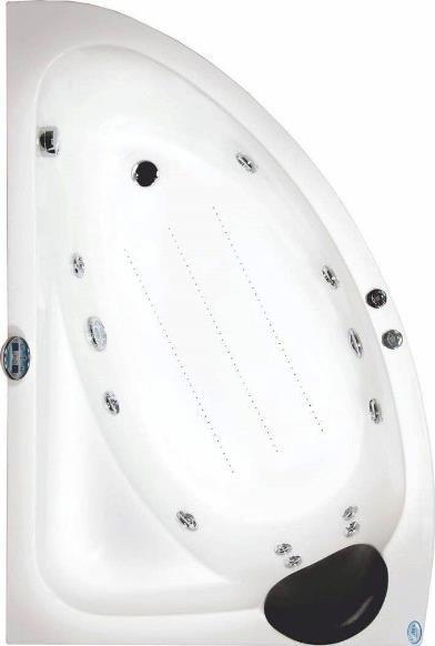 VIVERA MALLORCA 145x93 Rysunek przedstawia wersję lewą Pojemność: 218l wanna + stelaż + przelew OOV.070.XXX.00.