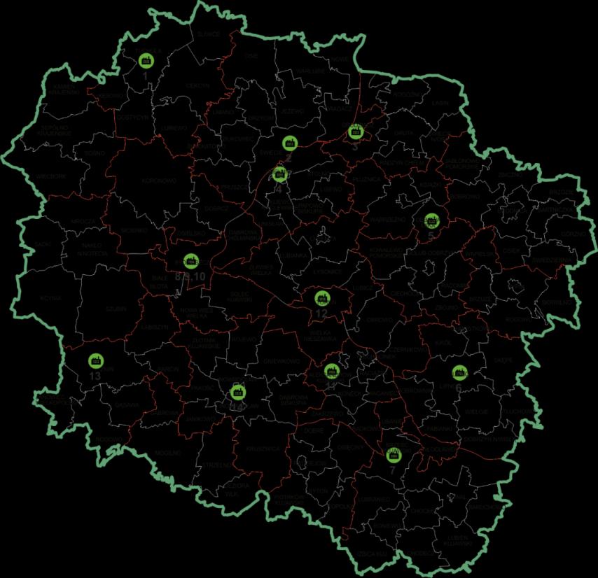PLAN GOSPODARKI ODPADAMI DLA WOJEWÓDZTWA KUJAWSKO POMORSKIEGO na lata 2016-2022 z perspektywą do 2028r. Region DANE INSTALACJI NAZWA SKRÓCONA wg. wydanych decyzji administracyjn ych (cz.