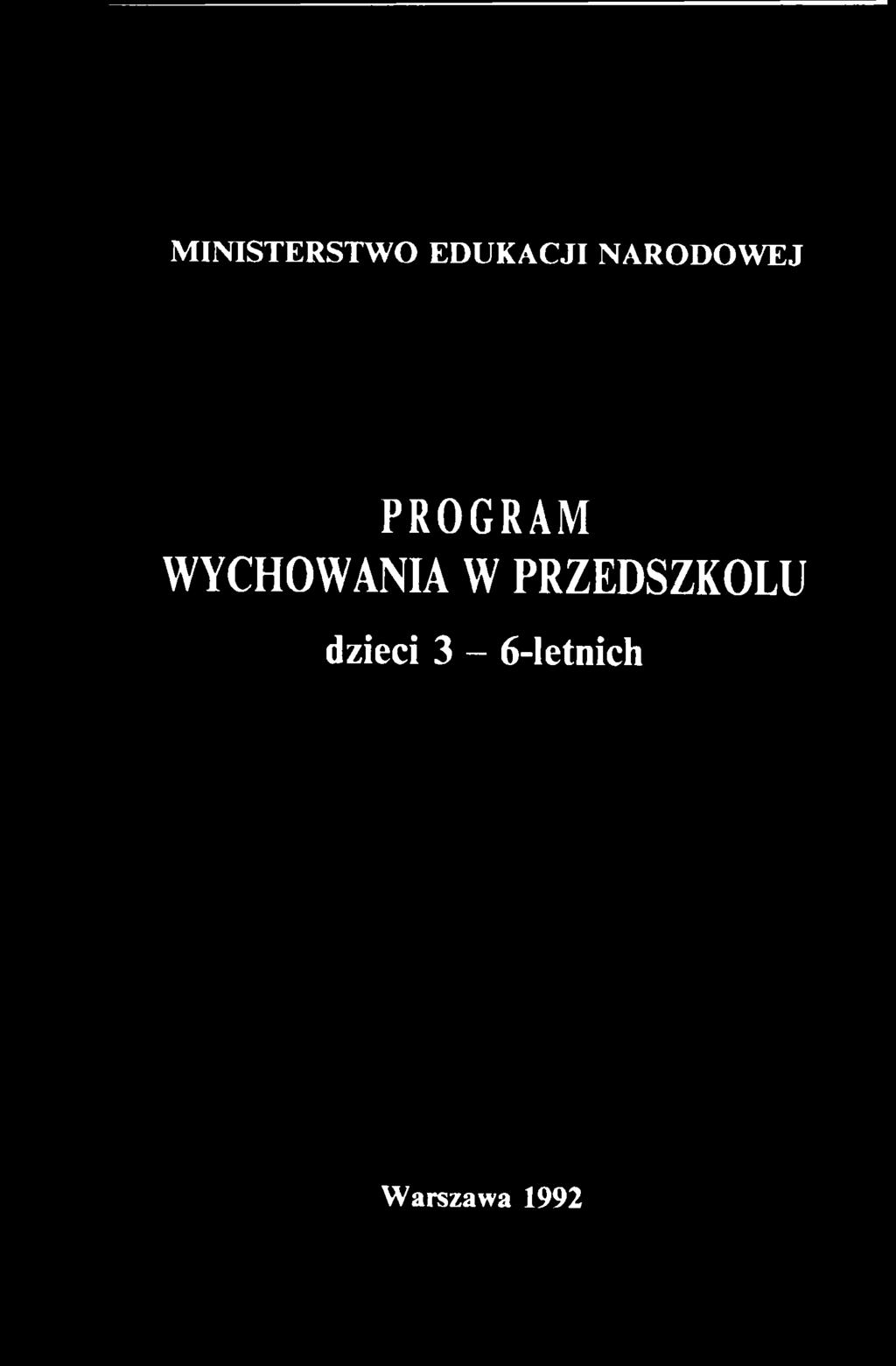 Ministerstwo Edukacji Narodowej Program Wychowania W Przedszkolu Pdf Darmowe Pobieranie