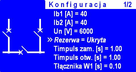 16 AUTOMAT SZR 7.A1/7.A2 instrukcja obsługi w oknie KONFIGURACJA nacisnąć przycisk AANNUU- - LLUUJ J lub klawisz strzałki ; Uwaga: Zmieniony parametr dla odróŝnienia zaznaczany jest kursywą.