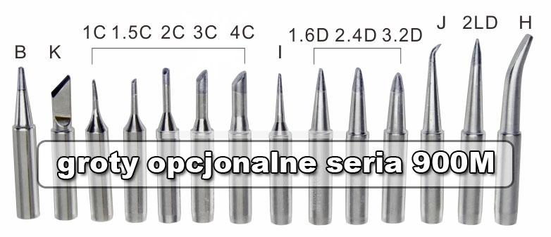 Opcjalne gy do stacji lutowniczej CX-927S: Niewątpliwym atutem ofeowanej stacji 927S podukcji CX jest fakt zastosowania gów z seii 900M.