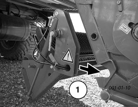MECHANIZM TN CY Regulacja belki noøowej - Belka powinna byê tak ustawiona, øeby podczas jej odchylania rura ramy wpasowa a sií bez problemu w otwûr na ramie (1).