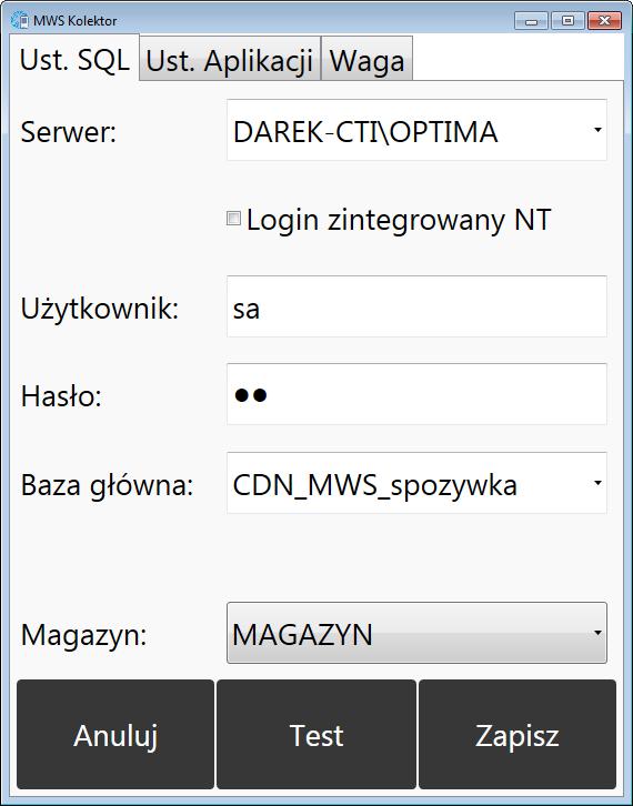 6. Opcje Operator z uprawnieniami administratora ma dostęp w menu głównym do przycisku