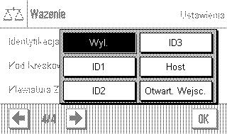 Aplikacja "Wazenie" 37 4.2.10 Definiowanie identyfikatora (Klawisz transferu) W tym menu użytkownik może uaktywnić trzy identyfikatory, które są dostępne po naciśnięciu przycisku "ID" (rozdział 4.2.2) oraz zmienić ich nazwy.