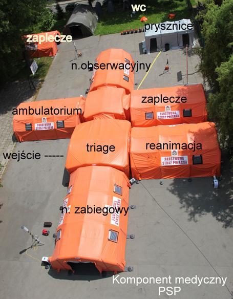 Ratownictwo i medycyna katastrof namiotu zabiegowego o powierzchni ok.