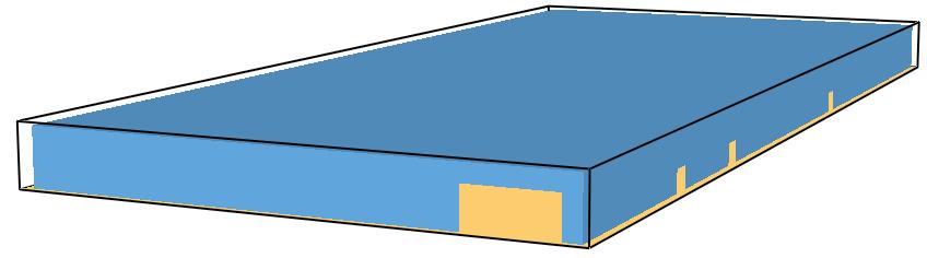 FIRE ENGINEERING Rycina 2. Model rozpatrywanej hali zastosowany w programie FDS Figure 2.