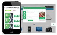 Rodzaje bonów prezentowych mgift Widget na stronę internetową i aplikację na telefony gdzie użytkownicy mogą kupić karty prezentowe do