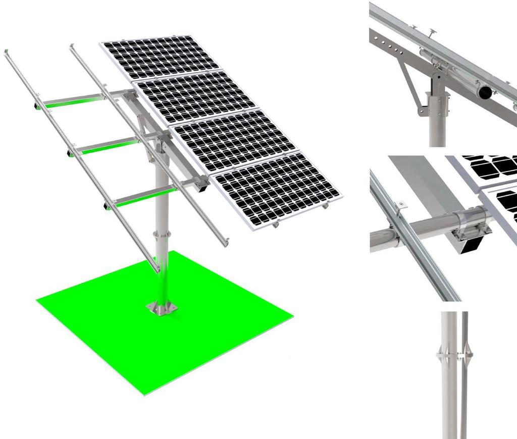 PAGE 5 05 STOJAKI 12 Stojaki solarne MP Solar to rozwiązania dedykowane dla inwestycji z ograniczoną powierzchnią dachową oraz sytuacji, która wymaga maksymalnej elastyczności systemu.