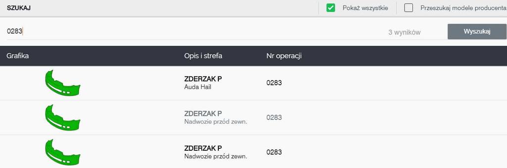 Aby zmienić stronę należy zmienić stronę z panelu wyboru: Lewa Strona/ Prawa