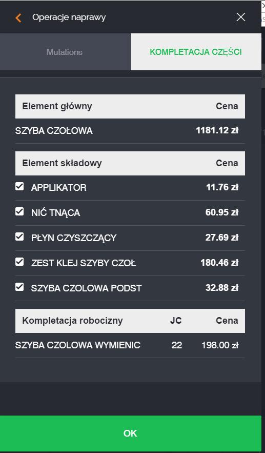 4. NAPRAWA TWORZYW SZTUCZNYCH AZT Formuła naprawy tworzyw sztucznych AZT jest dostępna jako stała operacja NAPRAWY dla elementów wykonanych z tworzyw sztucznych.