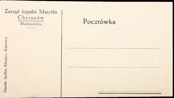 Ryc.184 Karta korespondencyjna. Zarząd kopalni Matylda Chrzanów.