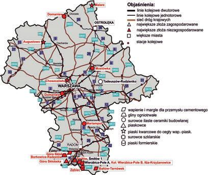 wysoką ocenę surowcową, górniczą i środowiskową oraz najwyższą planistyczną. Nieco niższe oceny otrzymało złoże Śmiłów, głównie w ocenie górniczej.