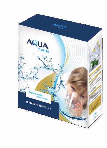 W filtrze AquaTwin Wykorzystano najwyższej jakości media filtracyjne, poprawiające właściwości organoleptyczne wody, jak smak, barwa, zapach.